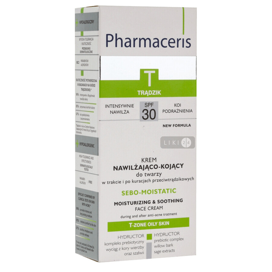 Крем для обличчя Pharmaceris T Sebomatt-Moistatic Інтенсивний зволожуючий, 50 мл: ціни та характеристики