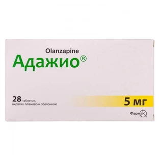 Адажио табл. п/плен. оболочкой 5 мг блистер №28