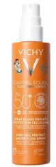 Спрей-флюид Vichy Capital Soleil солнцезащитный, водостойкий, для чувствительной кожи детей SPF50+, 200 мл