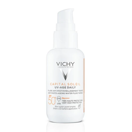 Солнцезащитный невесомый флюид Vichy Capital Soleil против признаков фотостарения кожи лица с универсальным тонирующим пигментом SPF 50+, 40 мл: цены и характеристики