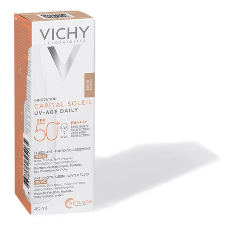 Солнцезащитный невесомый флюид Vichy Capital Soleil против признаков фотостарения кожи лица с универсальным тонирующим пигментом SPF 50+, 40 мл: цены и характеристики