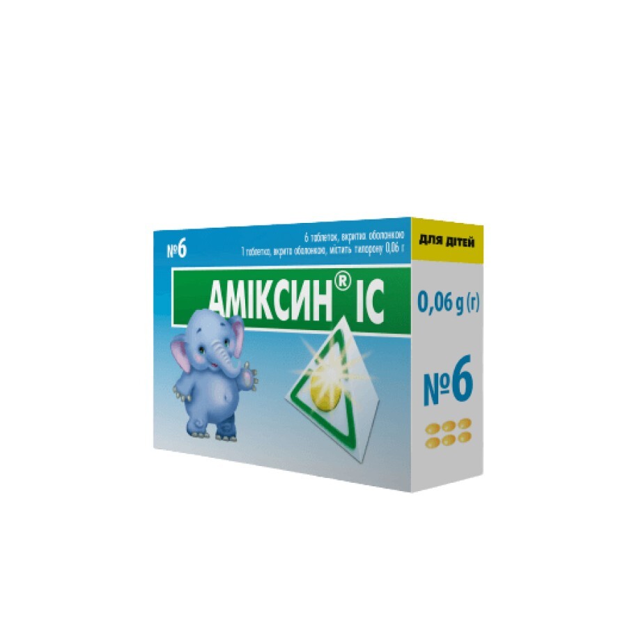 Аміксин ic таблетки в/о 0,06 г блістер №6