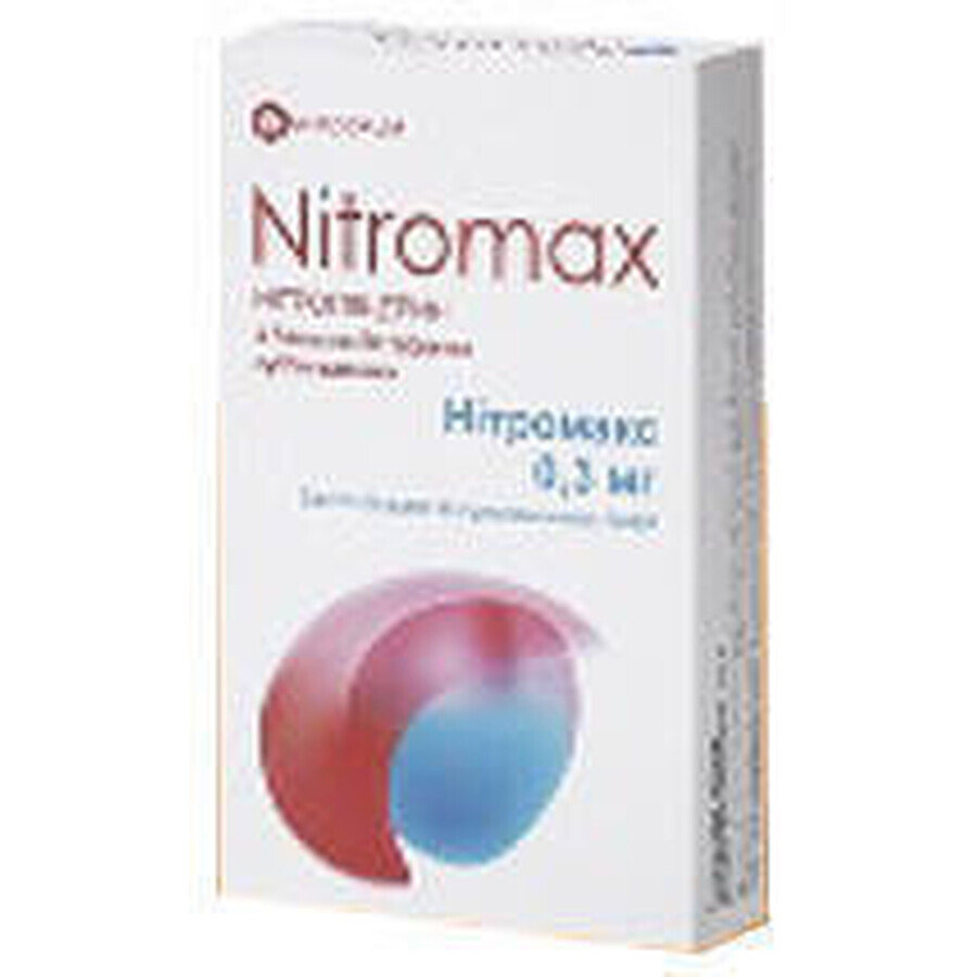 Нітромакс таблетки сублінгв. 0,3 мг банка №200