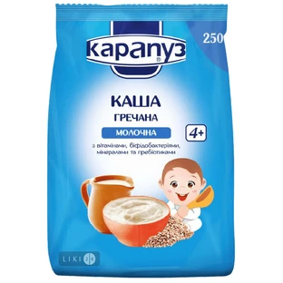 Дитяча каша Карапуз гречана молочна з 4 місяців, 250 г