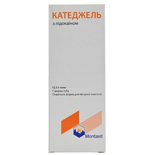 Катеджель з лідокаїном гель шприц-туба 12,5 г