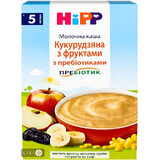 Детская каша HiPP Кукурузная с фруктами с пребиотиками молочная с 5 месяцев, 250 г