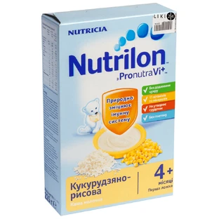 Детская каша Nutrilon Кукурузно-рисовая молочная с 4 месяцев, 225 г