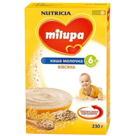 Дитяча каша Milupa вівсяна молочна з 6 місяців, 230 г