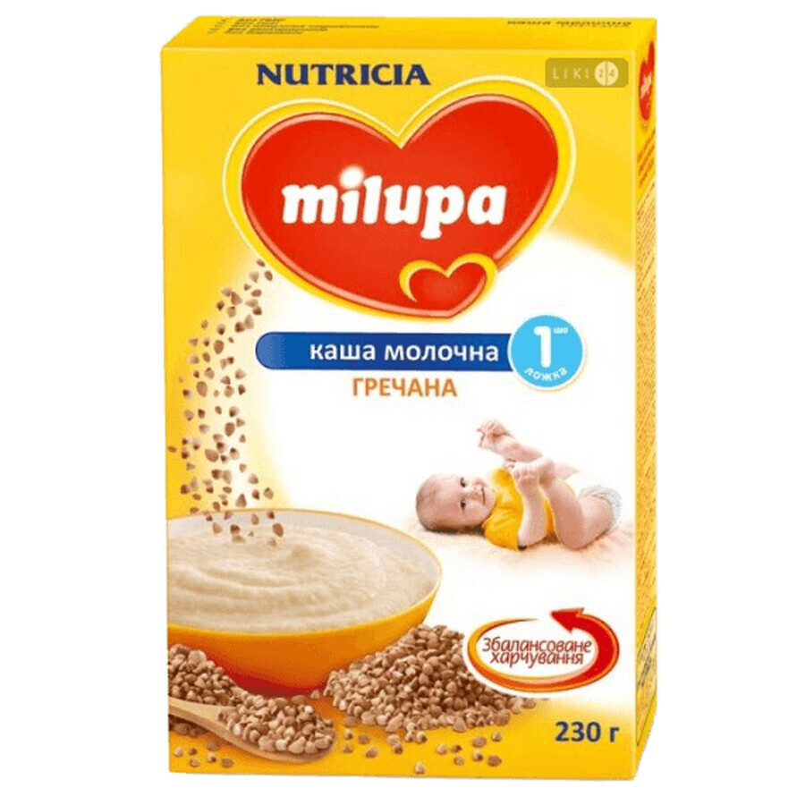 Детская каша Milupa Гречневая молочная с 6 месяцев, 230 г: цены и характеристики