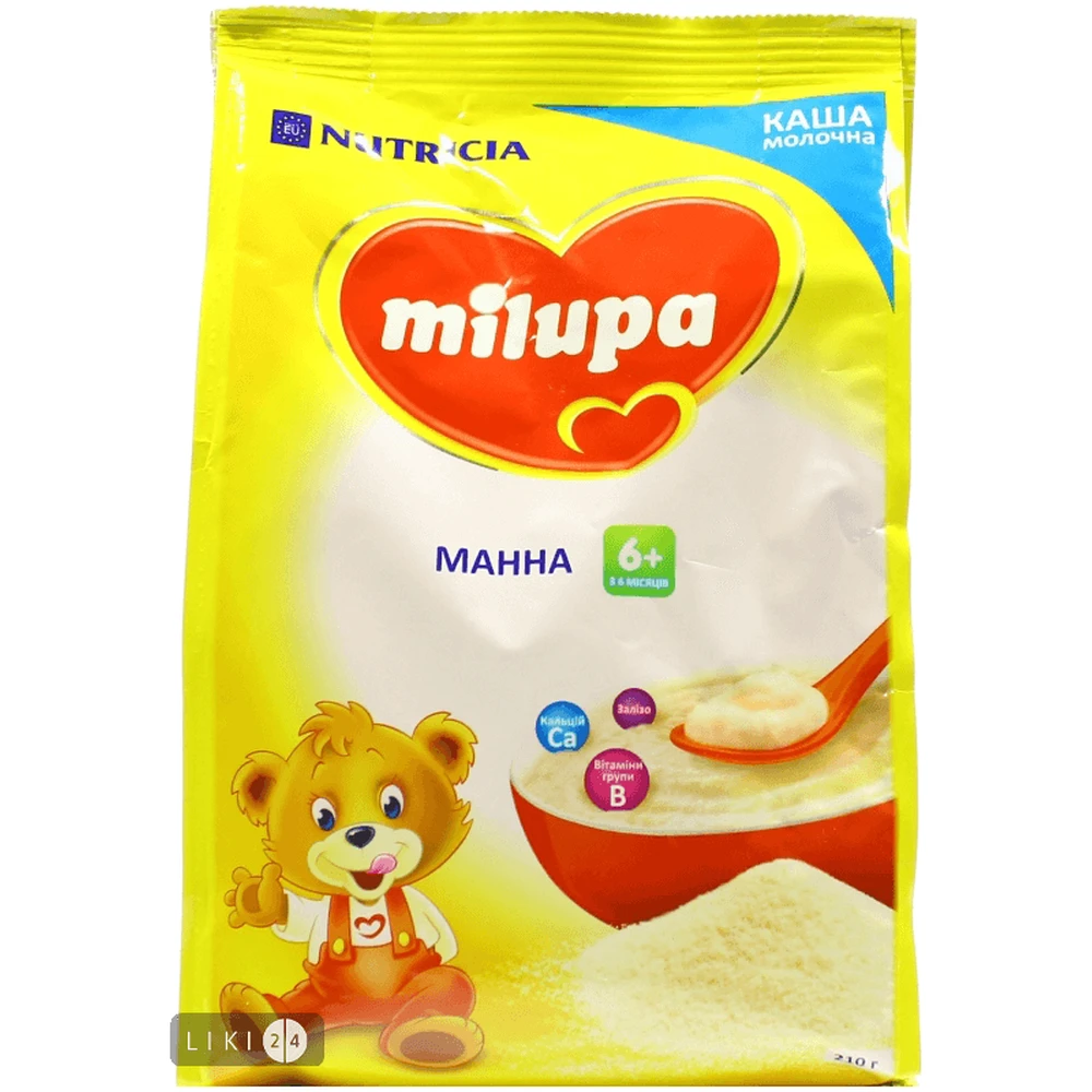 Детская каша Milupa Манная молочная с 6 месяцев, 210 г: цены и характеристики