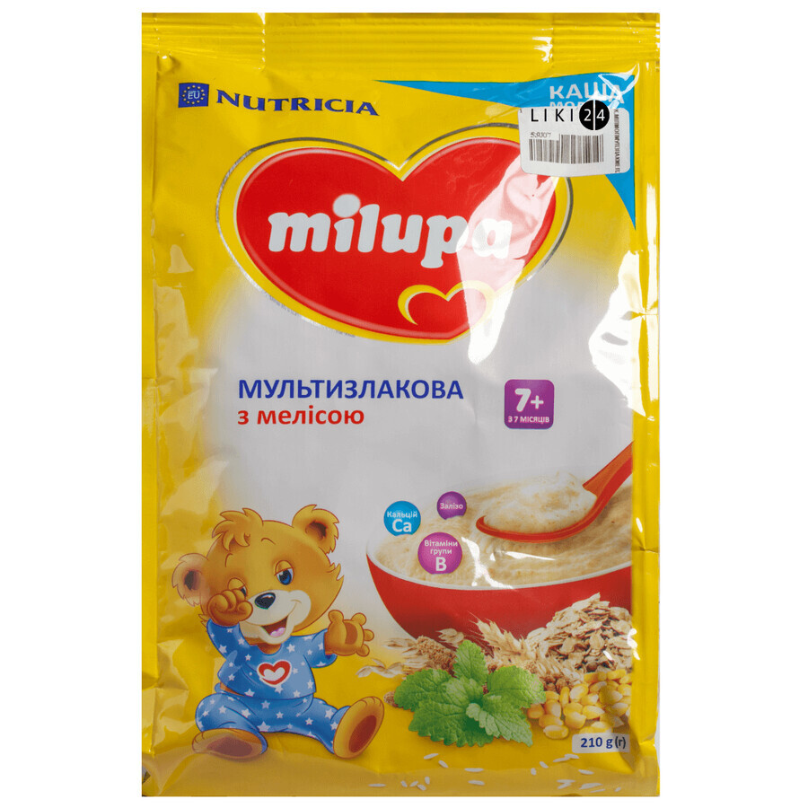 Детская каша Milupa Мультизлаковая с мелисой молочная с 7 месяцев, 210 г: цены и характеристики