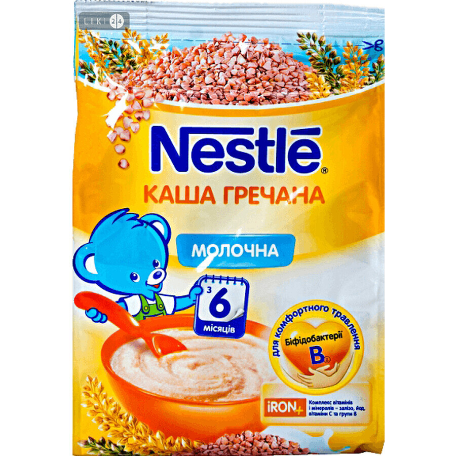 Молочна каша Nestle Гречана з біфідобактеріями з 6 місяців 180 г: ціни та характеристики