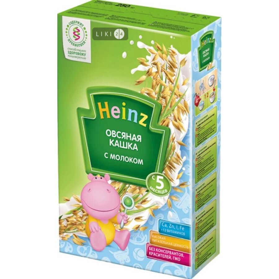 Каша суха молочна Heinz вівсяна 250 г: ціни та характеристики
