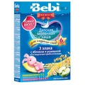 Дитяча каша Bebi Premium 3 злаки з яблуком і ромашкою молочна з 6 місяців, 200 г