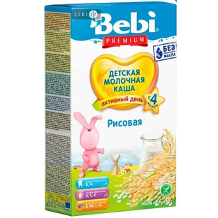 Каша суха молочна швидкорозчинна для дитячого харчування "рис" тм "bebi" 500 г