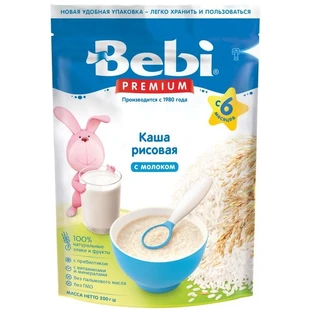 Суха молочна каша Bebi Premium Рисова з 6 місяців, 200 г