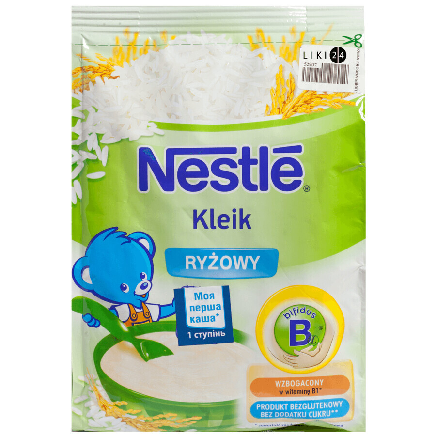 Дитяча каша Nestle рисова безмолочна з 6 місяців, 160 г: ціни та характеристики