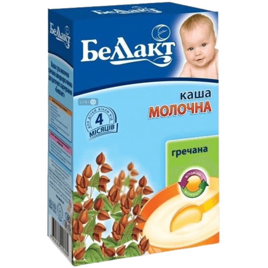 Дитяча каша Беллакт гречана молочна з 4 місяців, 250 г: ціни та характеристики