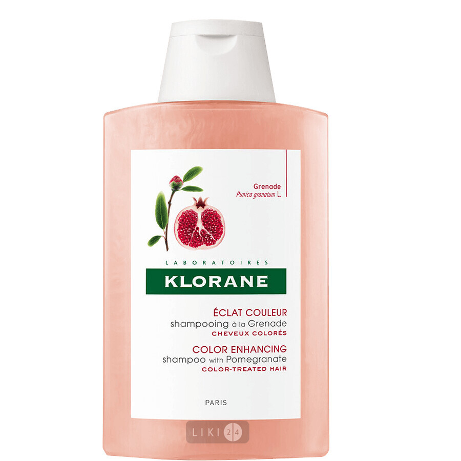 Шампунь Klorane з екстрактом гранату для посилення кольору фарбованого волосся, 200 мл: ціни та характеристики