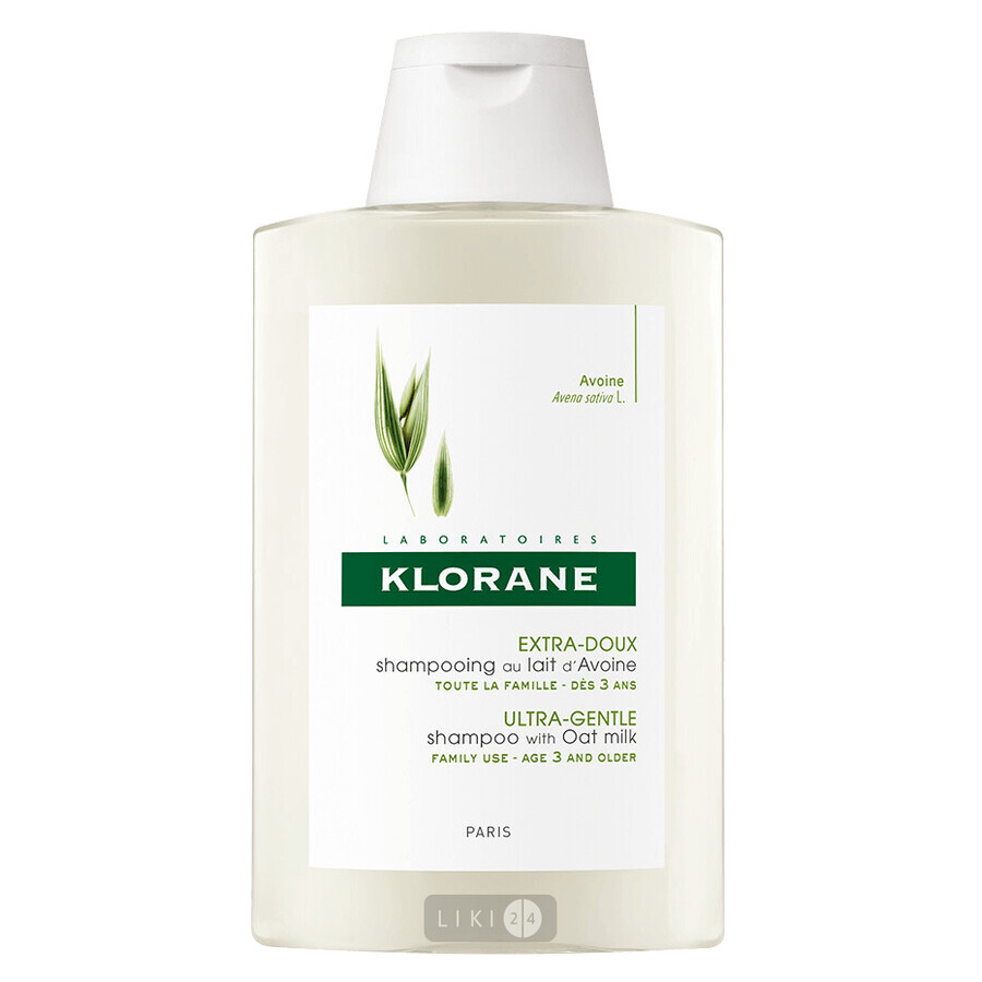 Шампунь Klorane Ніжний з вівсяним молочком для частого використання, 200 мл флакон: ціни та характеристики