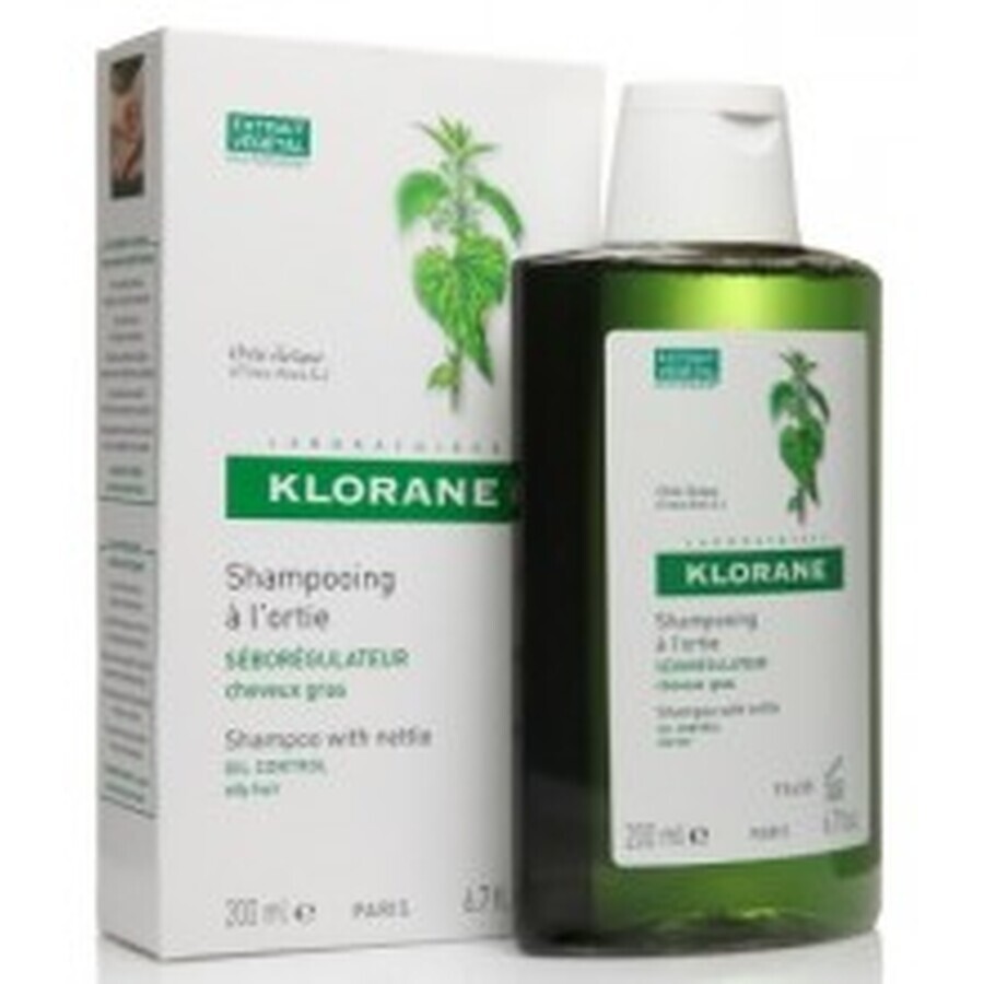 Шампунь Klorane себорегулюючий з екстрактом кропиви для жирного волосся, 200 мл: ціни та характеристики