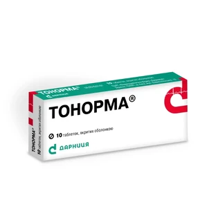 Тонорма табл. в/о контурн. чарунк. уп., пачка №10
