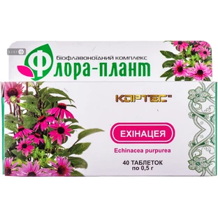 Комплекс біофлавоноїдний "флора-плант" табл. 0,5 г, ехінацея №10