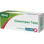 Лизиноприл-Тева табл. 10 мг блистер №60: цены и характеристики