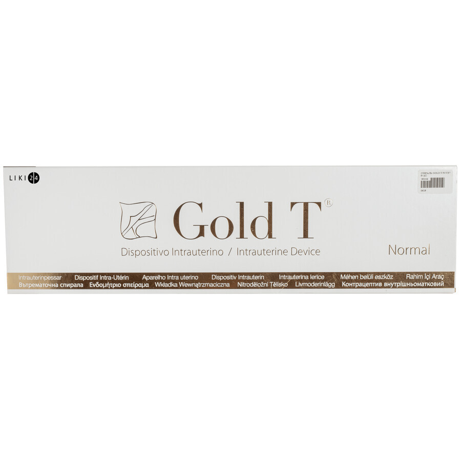 Контрацептив внутрішньоматковий Gold T Normal (Cu 375+Au) : ціни та характеристики