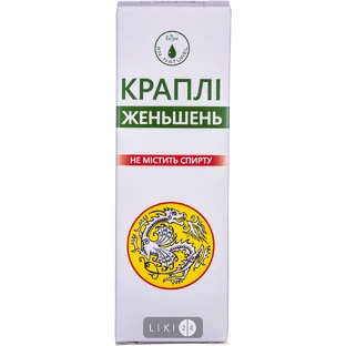 Капли Женьшень, 30 мл