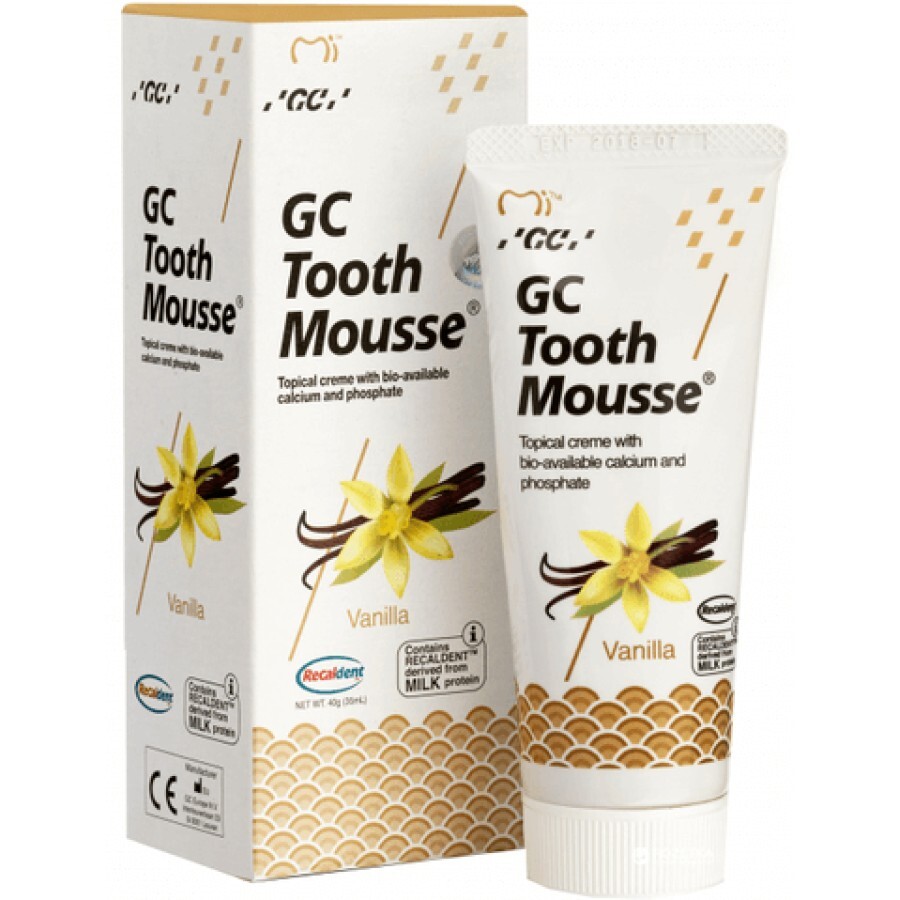 Крем для зубів GC Tooth Mousse Vannilla, 35 мл: ціни та характеристики