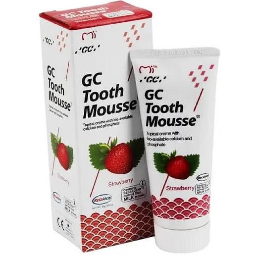 Крем для зубiв GC Tooth Mousse Strawberry, 35 мл: ціни та характеристики