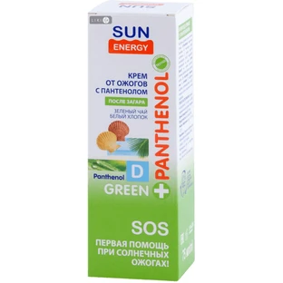Крем Sun Energy Green Panthenol от ожогов,  75 мл