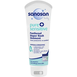 Детский крем Sanosan Pure Sensitive от раздражений с пантенолом, 100 мл