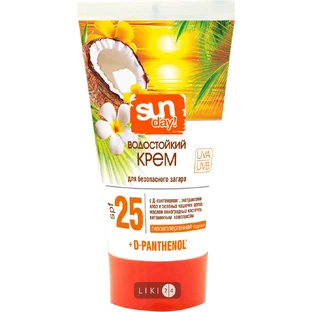 Крем SUN day Водостійкий для безпечної засмаги SPF 25 150 мл