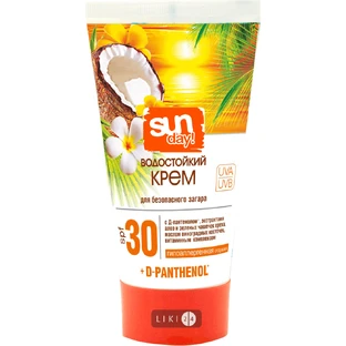 Крем SUN day Водостойкий для безопасного загара SPF 30 150 мл