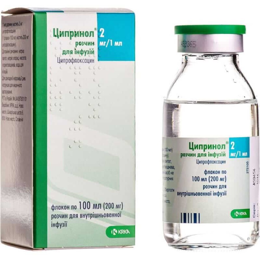 Ципринол 2 мг/мл раствор для инфузий флакон, 100 мл: цены и характеристики