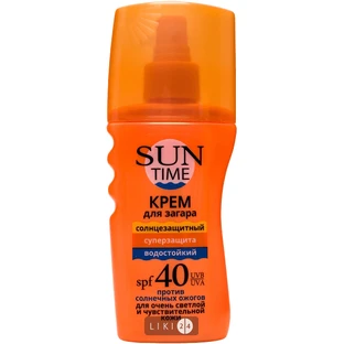 Крем для засмаги Біокон Sun Time SPF 40 Суперзахист 150 мл