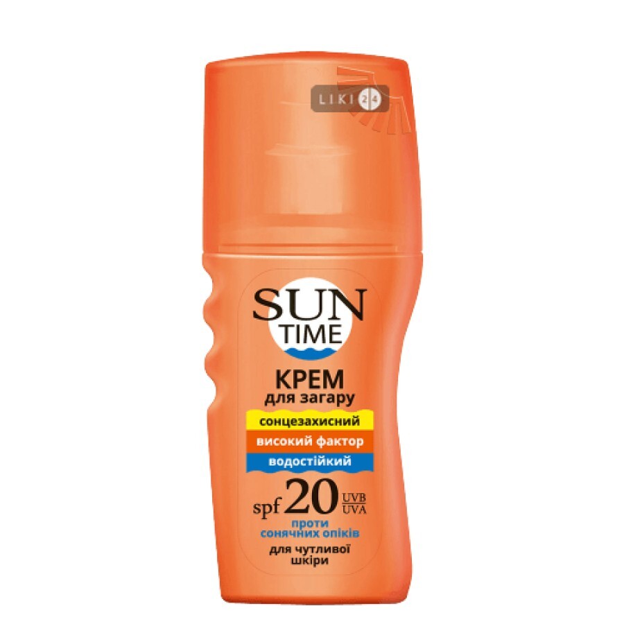 Крем для загара Биокон Sun Time SPF 20 для чувствительной кожи 150 мл: цены и характеристики