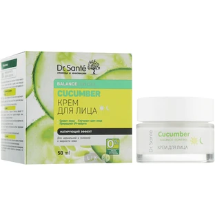 Крем для лица Dr. Sante Cucumber Balance Control дневной увлажняющий, 50 мл