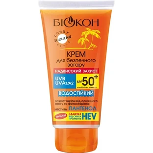 Крем Биокон Сверхвысокая защита, SPF 50+, для безопасного загара, 160 мл