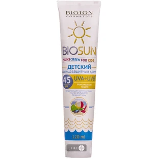 Сонцезахисний крем Bioton Cosmetics SPF 45 120 мл