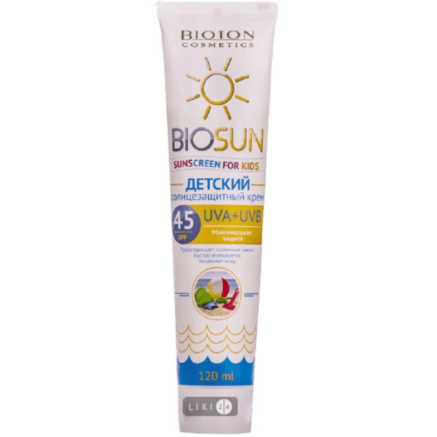 Солнцезащитный крем Bioton Cosmetics SPF 45 120 мл: цены и характеристики
