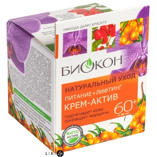 Крем для обличчя Біокон Натуральний догляд 60+, 50 мл