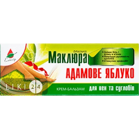 Крем-бальзам Эликсир Маклюра для вен и суставов, 75 мл: цены и характеристики