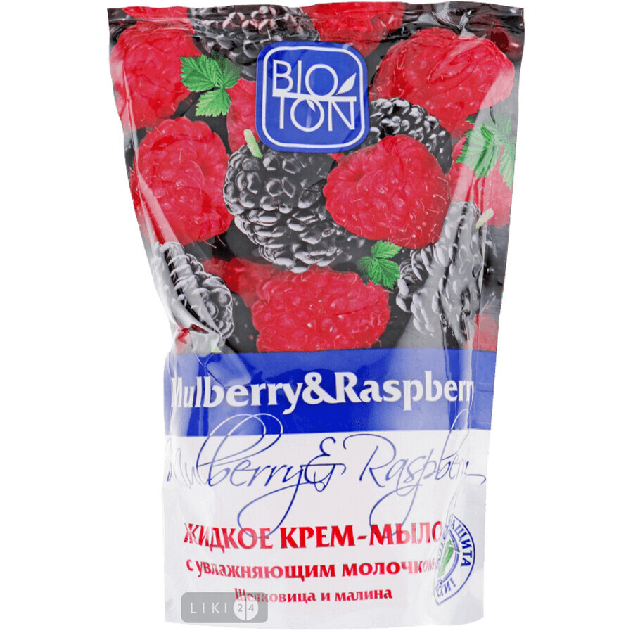 Антибактериальное мыло Bioton Active Fruits Mulberry&Raspberry с увл. молочком, 500 мл: цены и характеристики