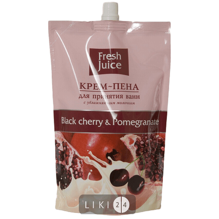 Крем-піна для прийняття ванн серії "fresh juice" дой-пак 500 мл, Black cherry & Pomegranate: ціни та характеристики