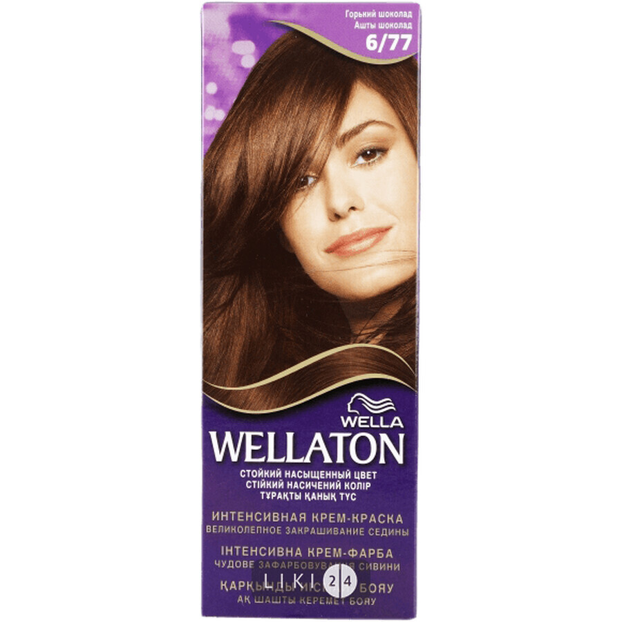 Крем-краска wellaton 6/77, горький шоколад: цены и характеристики