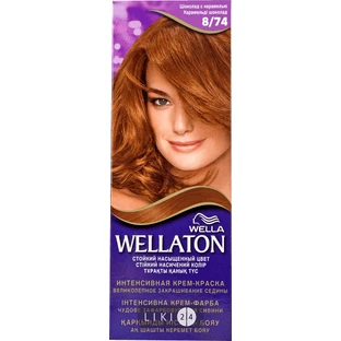 Крем-фарба wellaton 8/74, шоколад с карамелью