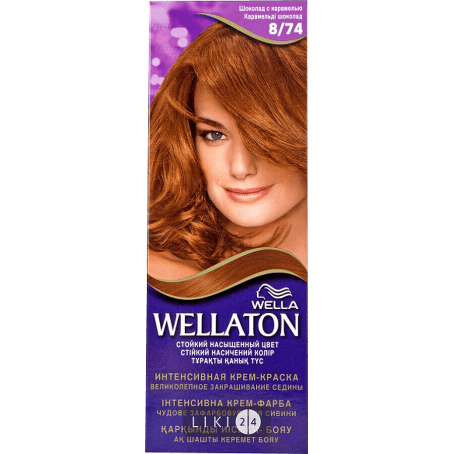 Крем-краска wellaton 8/74, шоколад с карамелью: цены и характеристики